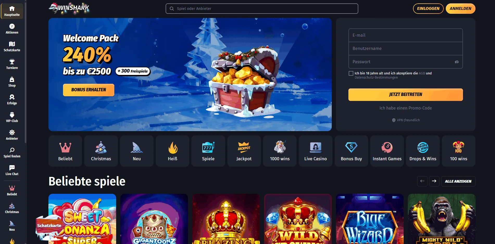 Winshark Casino en ligne Casino en ligne Winshark